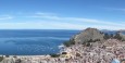 Een panoramafoto van het uitzicht over Copacabana